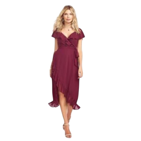 NWT Show Me Your MuMu Jess Ruffle Midi Dress - Picture 10 of 10